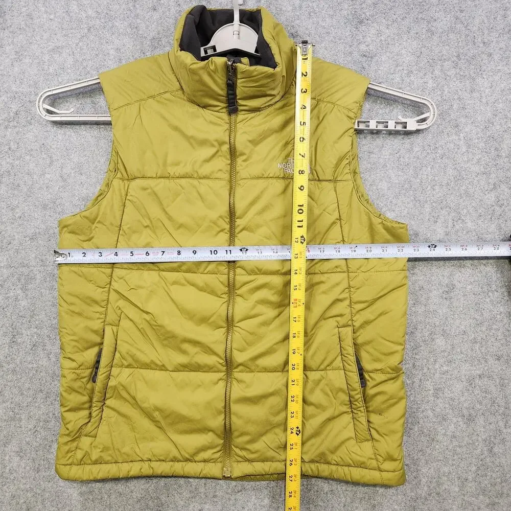 The North Face Vest Mens Large‎ Green Quilted Insulated Full Zip Puffer Hiking